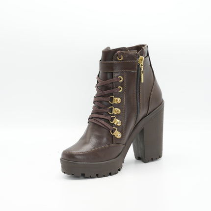 Botín en cuero café