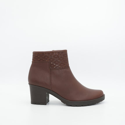 Botín en cuero café