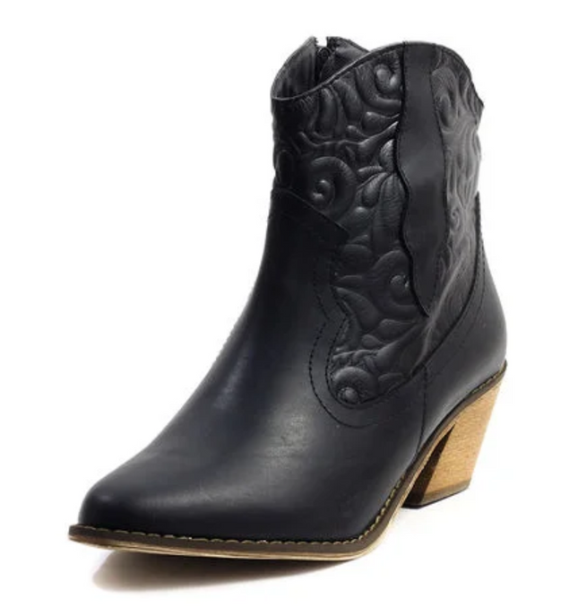 Texana Bacalar - Negro tacon amarillo