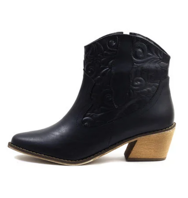 Texana Bacalar - Negro tacon amarillo