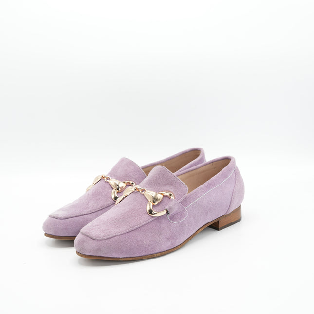 Mocasín en cuero lila