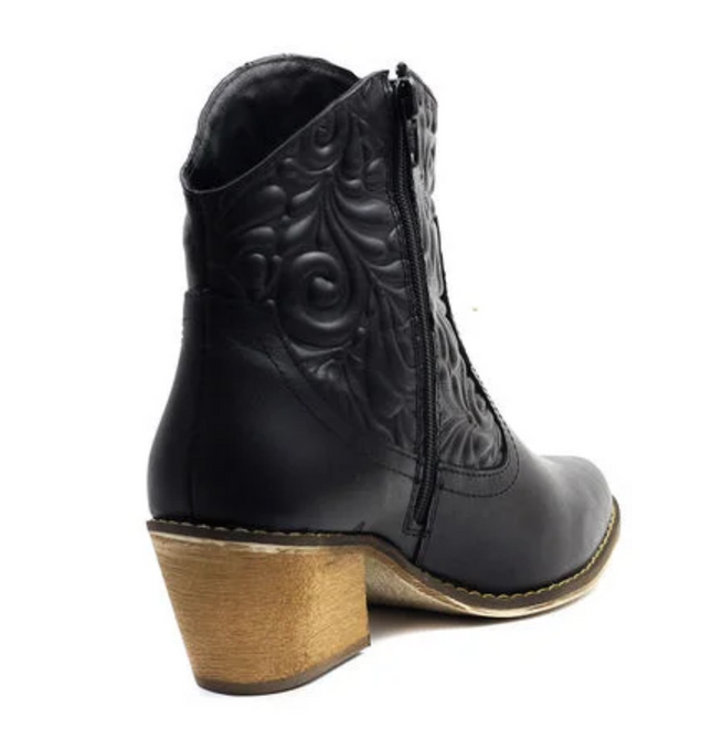 Texana Bacalar - Negro tacon amarillo