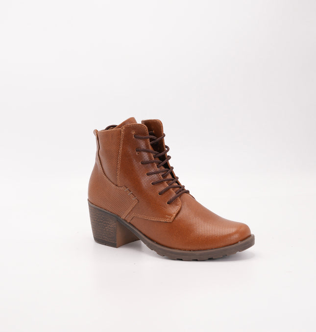 Botín en cuero miel