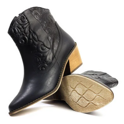 Texana Bacalar - Negro tacon amarillo