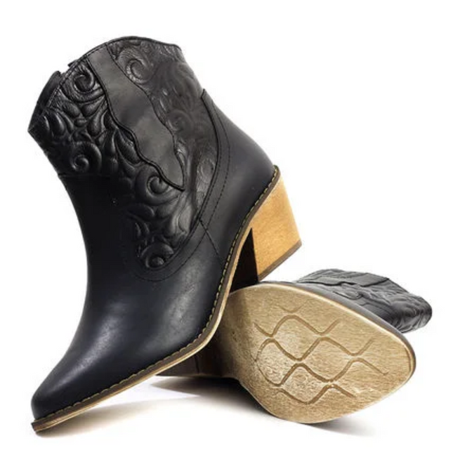 Texana Bacalar - Negro tacon amarillo