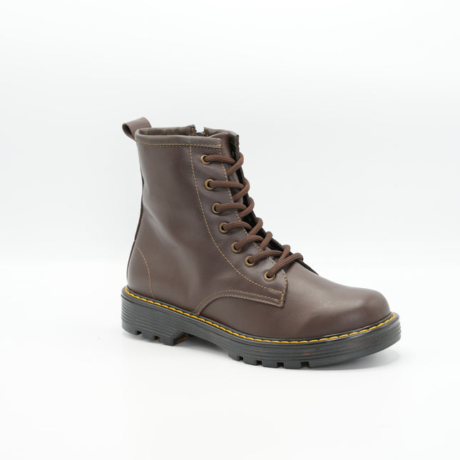 Bota en cuero café