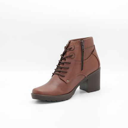 Botín en cuero café