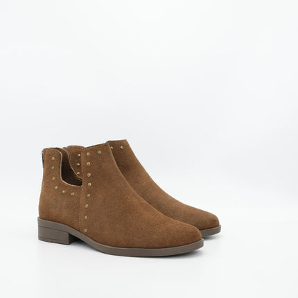 Botín en cuero miel