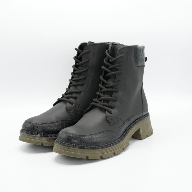 Bota en cuero negro