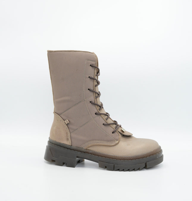 Bota en cuero beige