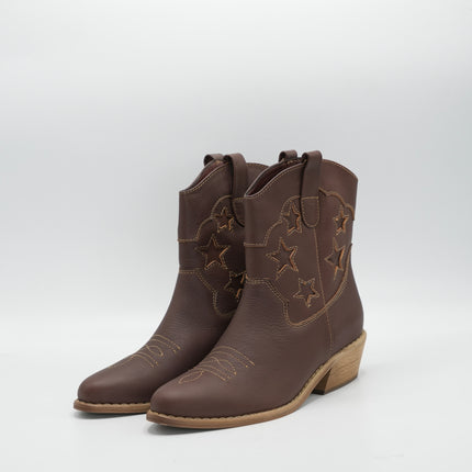 Texana sangría en cuero café