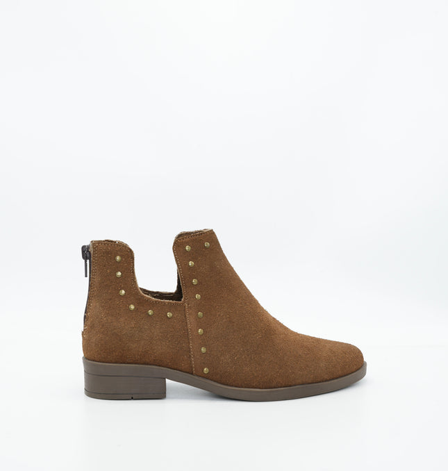 Botín en cuero miel