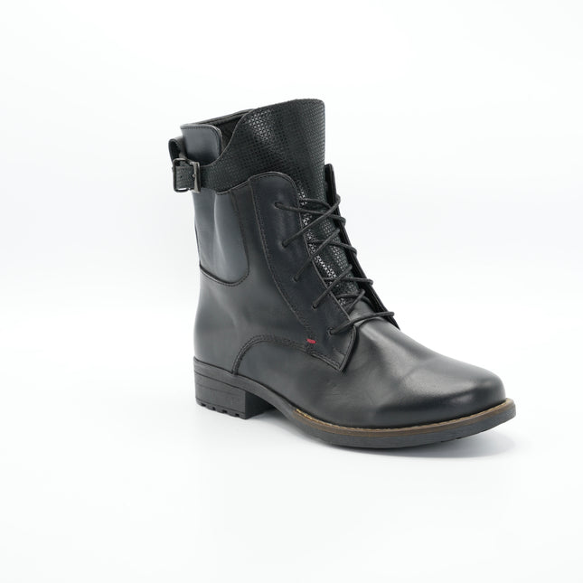 Bota en cuero negro