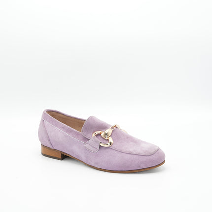Mocasín en cuero lila