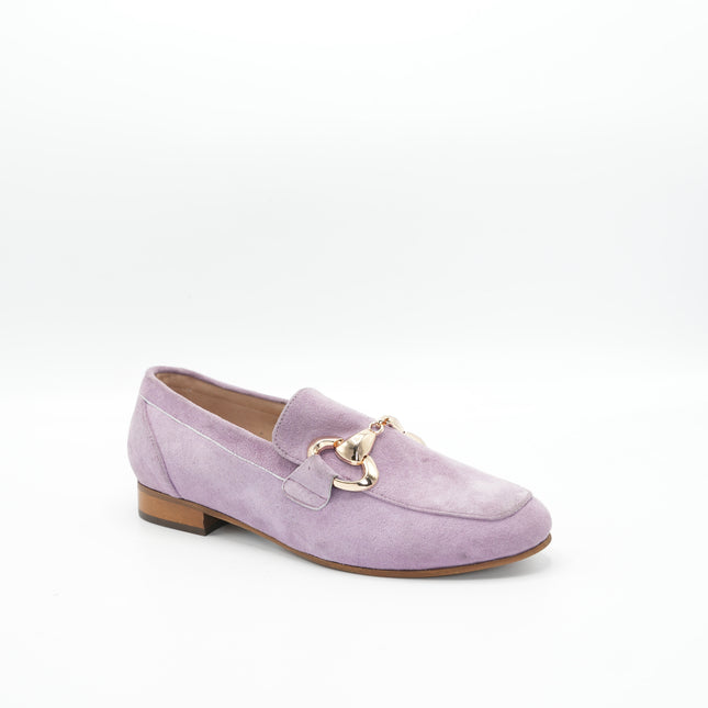 Mocasín en cuero lila