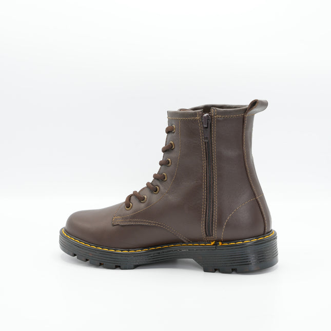 Bota en cuero café