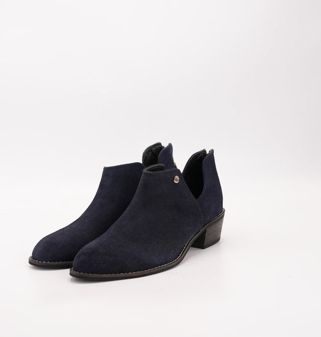 Botín en cuero gamuza negro