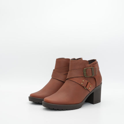 Botín en cuero café