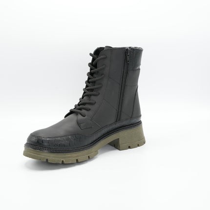 Bota en cuero negro