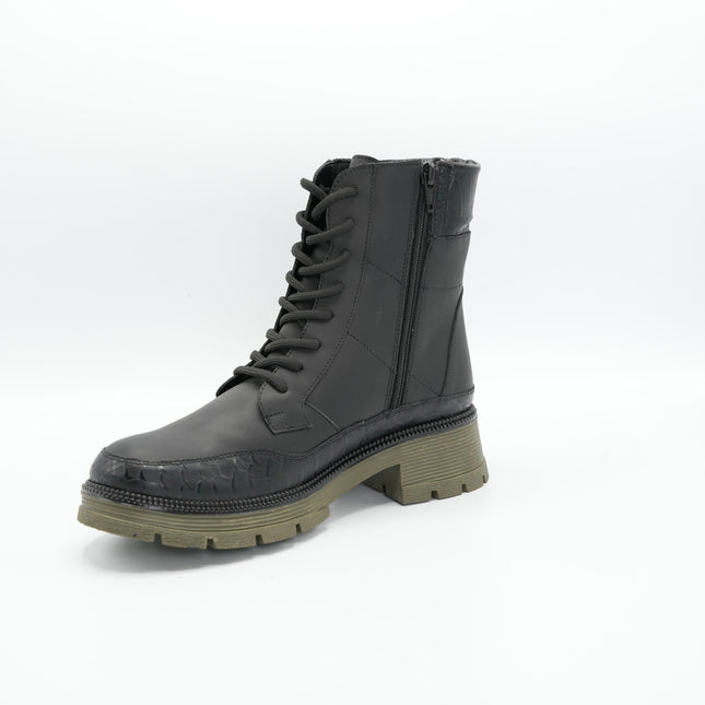 Bota en cuero negro