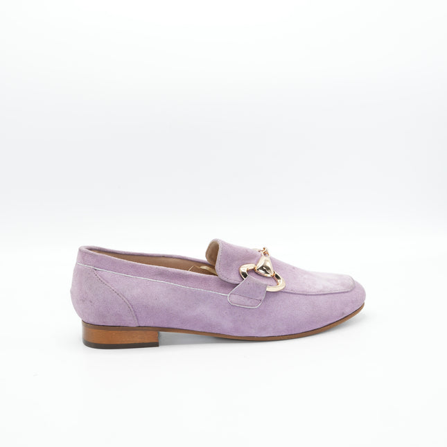 Mocasín en cuero lila