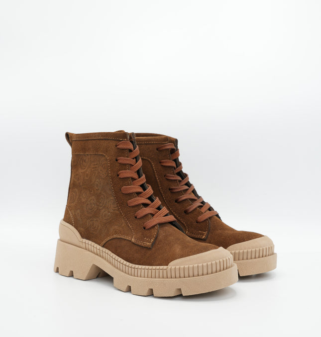 Botín en cuero café