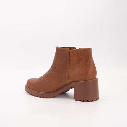 Botín en cuero miel