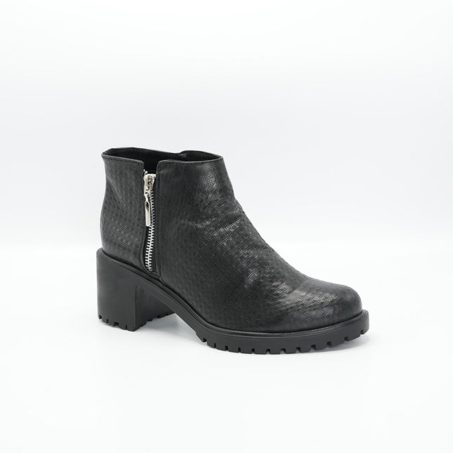 Botin en cuero negro