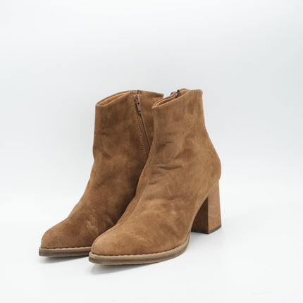 Botín cristal en cuero miel