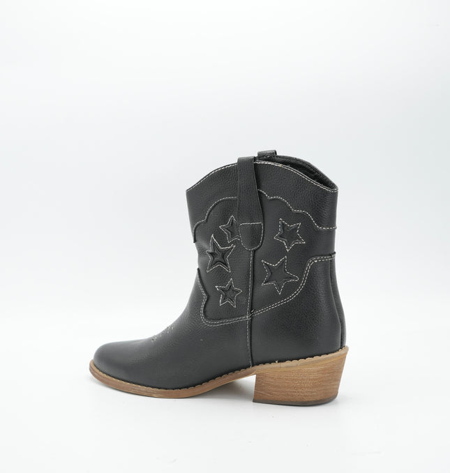 Texana en cuero negro