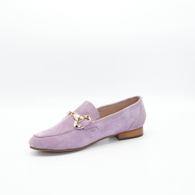 Mocasín en cuero lila