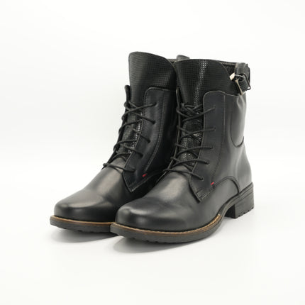 Bota en cuero negro