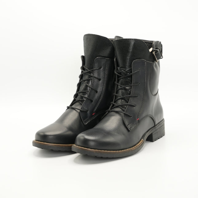 Bota en cuero negro
