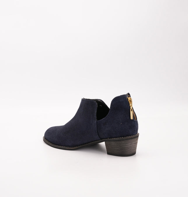 Botín en cuero gamuza negro