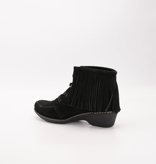 Botín en cuero gamuza negro