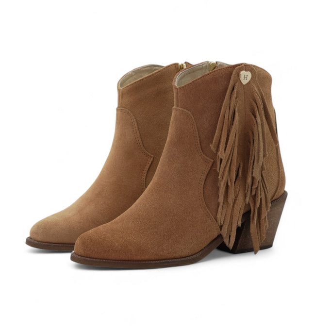 Botin Malva Miel con flecos