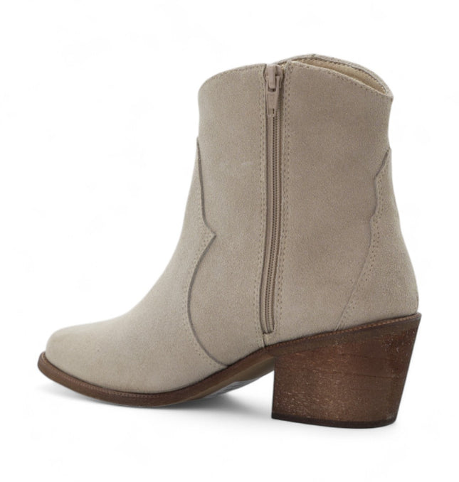 Botin Malva beige con flecos