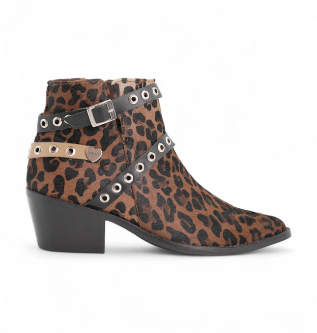 Botin piel de vaca con tirantas