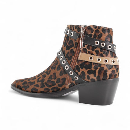 Botin piel de vaca con tirantas