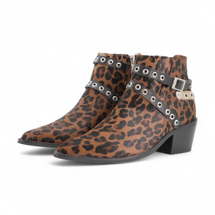 Botin piel de vaca con tirantas