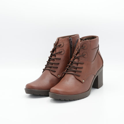 Botín en cuero café