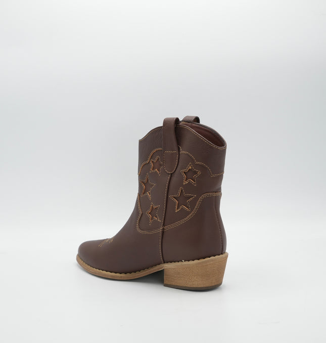 Texana sangría en cuero café