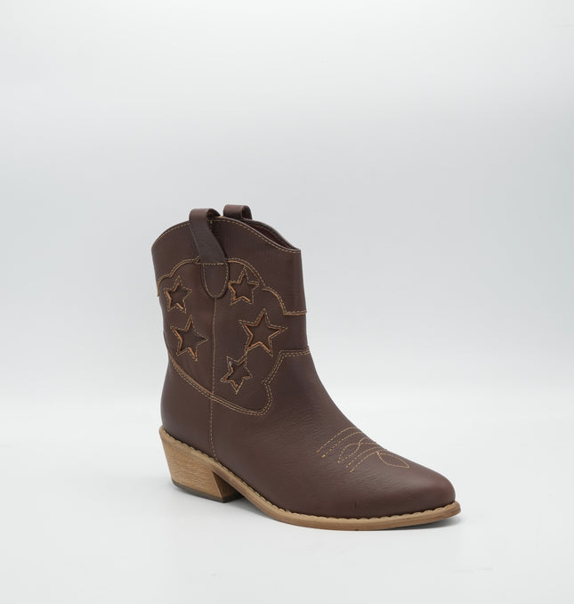 Texana sangría en cuero café