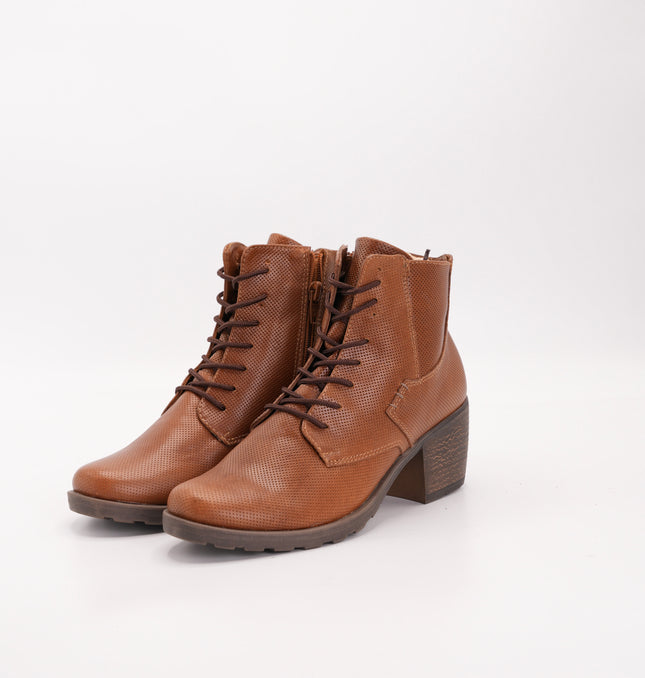 Botín en cuero miel