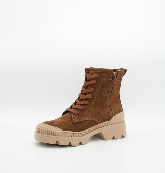 Botín en cuero café