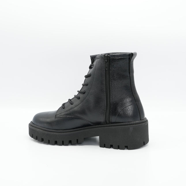 Bota en cuero negro