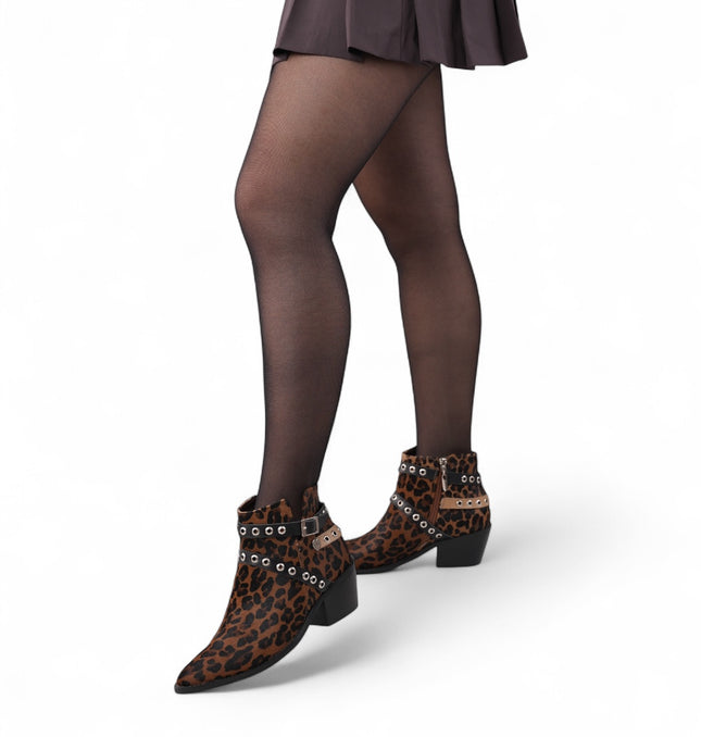 Botin piel de vaca con tirantas