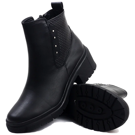 Botines Violetas - Negro