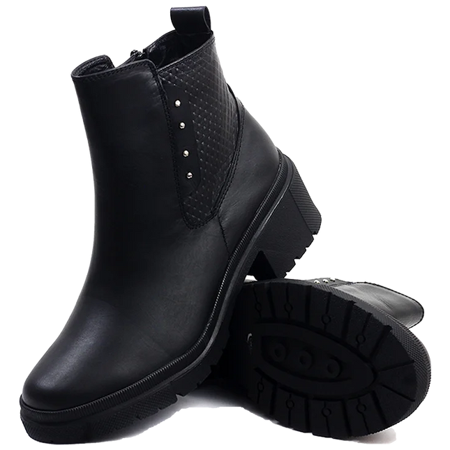 Botines Violetas - Negro
