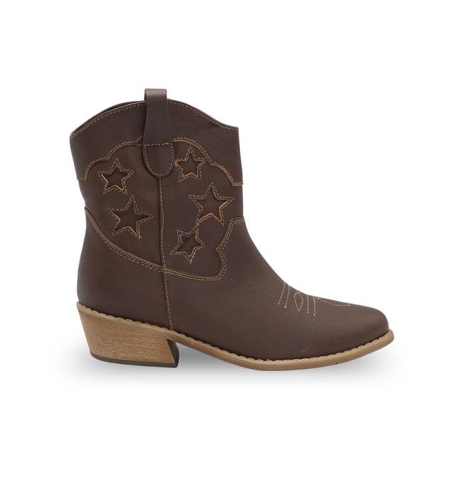 Texana sangría en cuero café